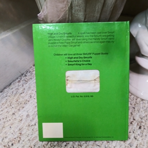 Vintage 1983 High and Dry Smurfs Cloth Puppet Book - Picture 6 of 8